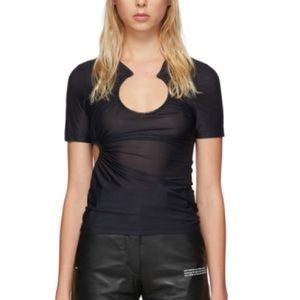 Off-White Black Swiss Cheese Cut Out Top